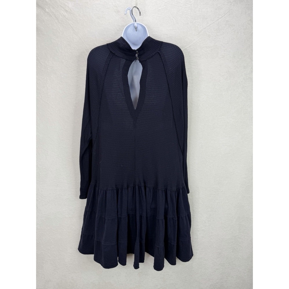 Free People Women's Tiered Waffle Knit Long Sleeve Tunic Size Large - Picture 3 of 9